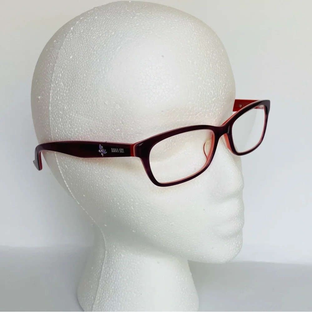 Anna Sui AS514 Burgundy Eyeglass FRAMES ONLY